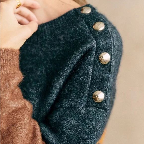 Sézane Howard Jumper Sweater – Multico Fuchsia – Size L - Picture 3 of 3